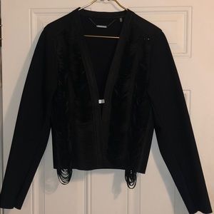 Elie Tahari Lamb Leather Jacket